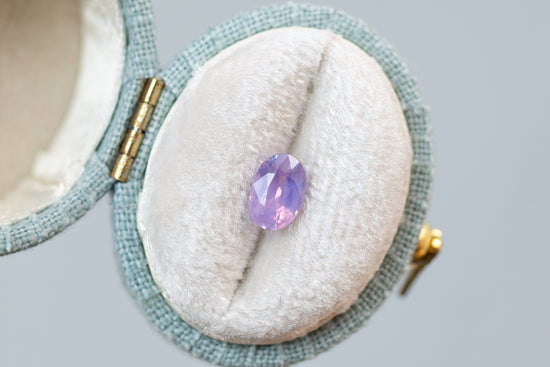 1.05ct Oval Pinkish Purple Opalescent Sapphire