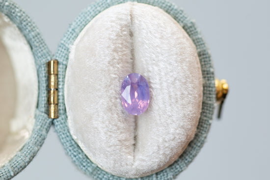 1.05ct Oval Pinkish Purple Opalescent Sapphire