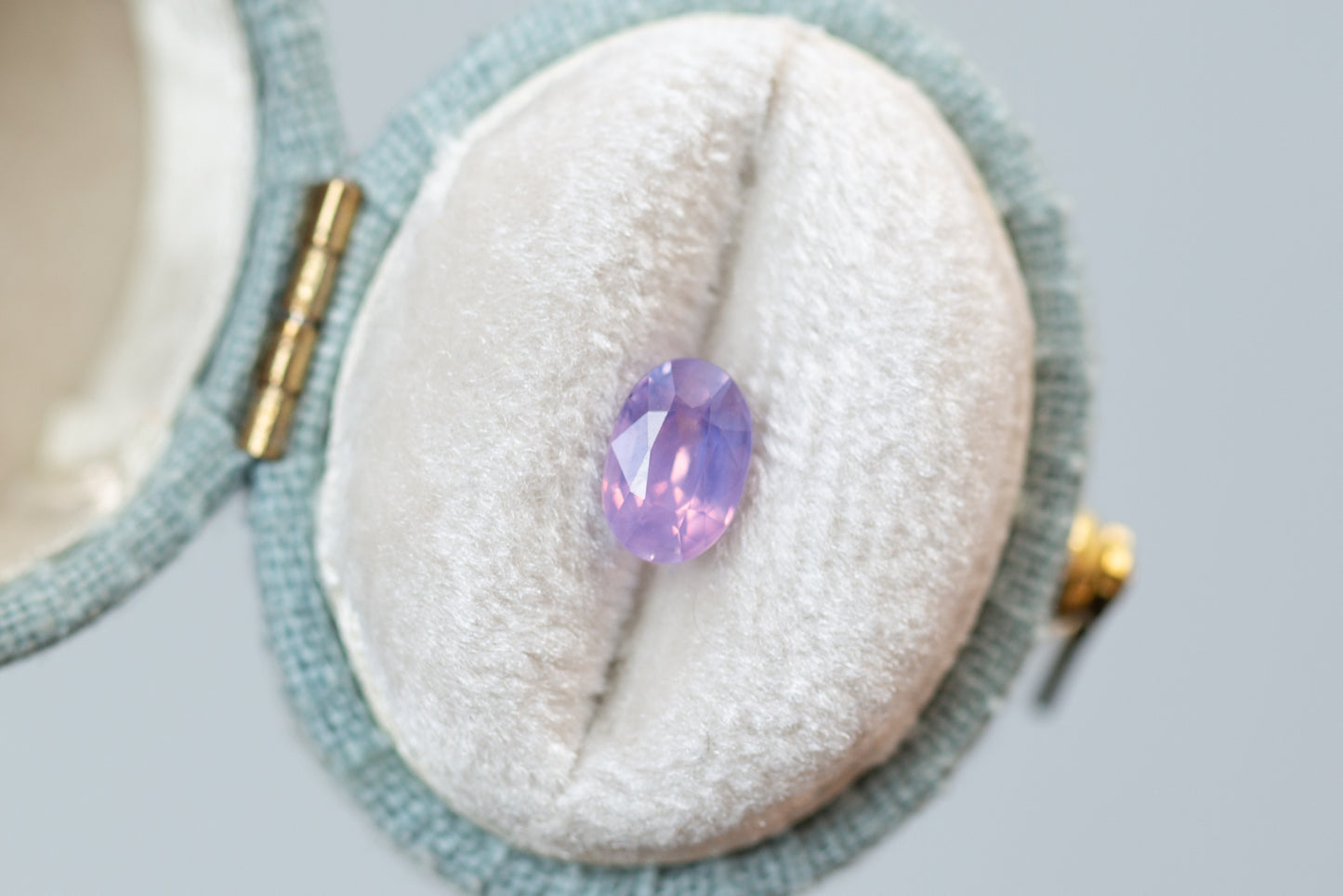 1.05ct Oval Pinkish Purple Opalescent Sapphire