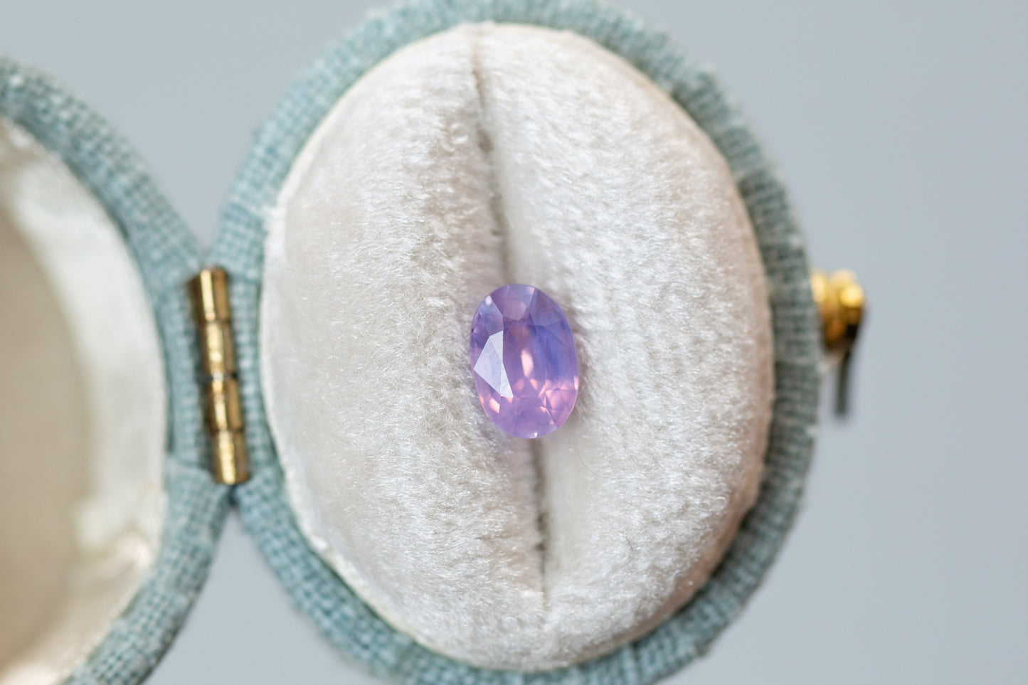 1.05ct Oval Pinkish Purple Opalescent Sapphire