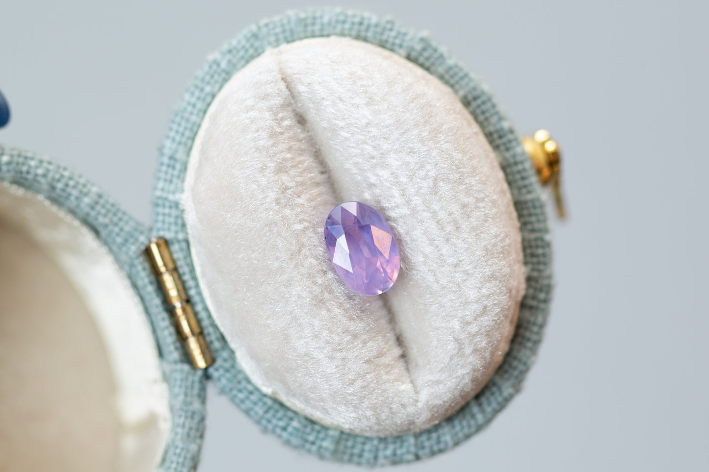 1.05ct Oval Pinkish Purple Opalescent Sapphire