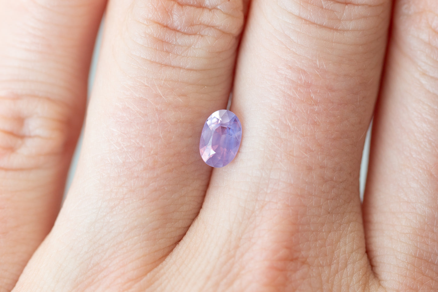 1.05ct Oval Pinkish Purple Opalescent Sapphire