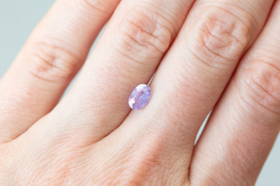 1.05ct Oval Pinkish Purple Opalescent Sapphire