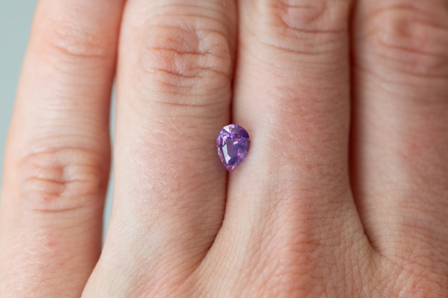 1.04ct Pear Vibrant Purple Pink Sapphire