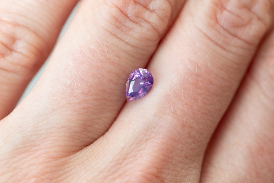 1.04ct Pear Vibrant Purple Pink Sapphire