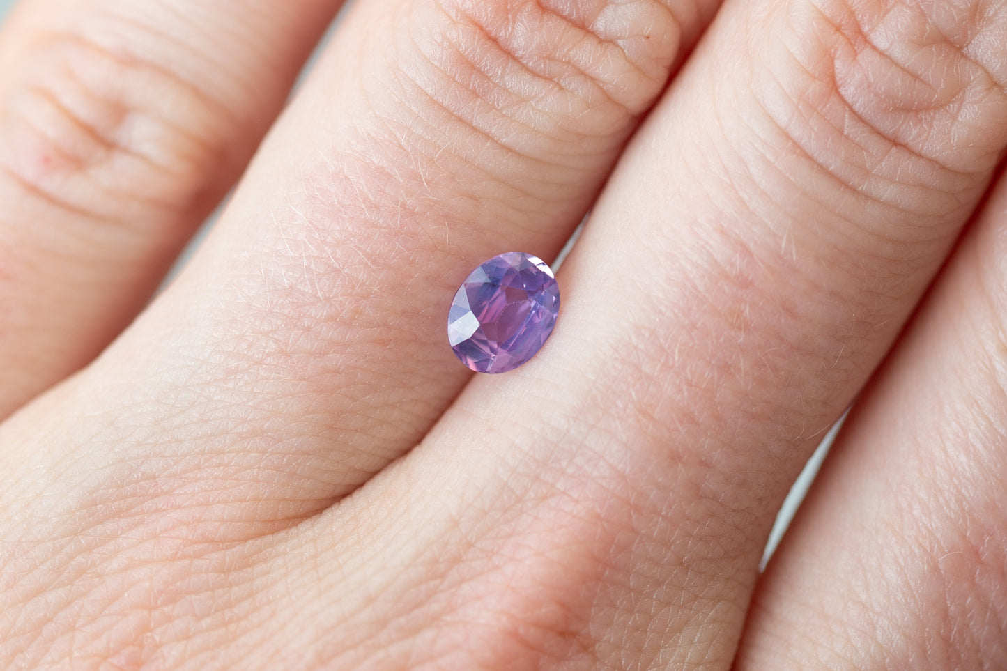 1.03ct Oval Opalescent Purple Pink Sapphire