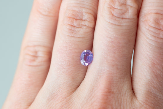 1.03ct Oval Opalescent Purple Pink Sapphire