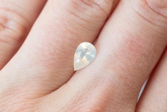 1.19ct Pear Opalescent White Sapphire