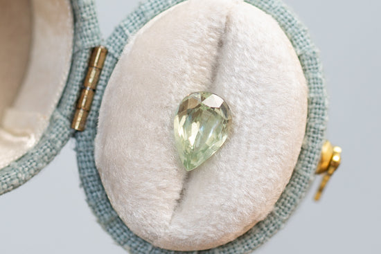 1.99ct Pear Light Sage Green Sapphire