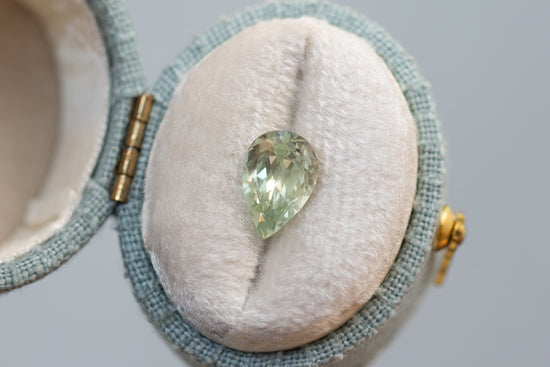 1.99ct Pear Light Sage Green Sapphire