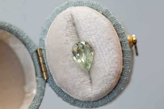 1.99ct Pear Light Sage Green Sapphire