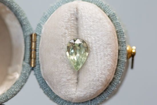 1.99ct Pear Light Sage Green Sapphire