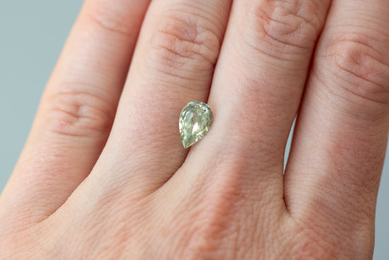 1.99ct Pear Light Sage Green Sapphire