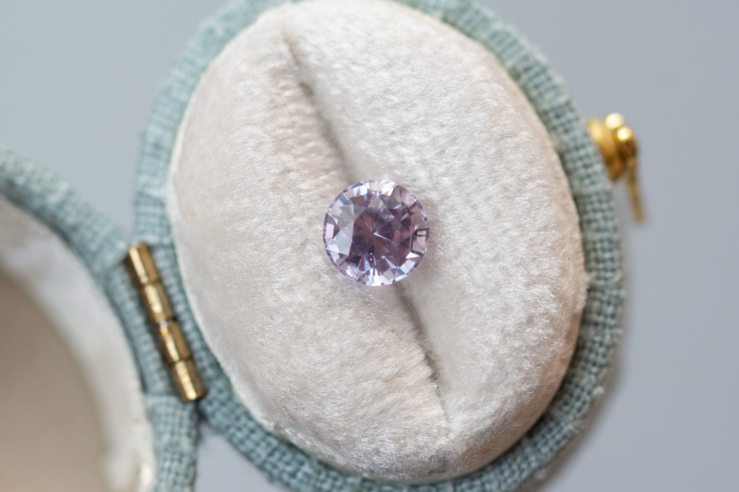 1.22ct Round Lighter Mauve Sapphire