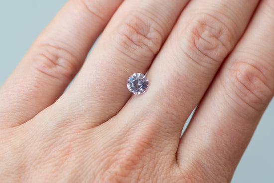 1.22ct Round Lighter Mauve Sapphire