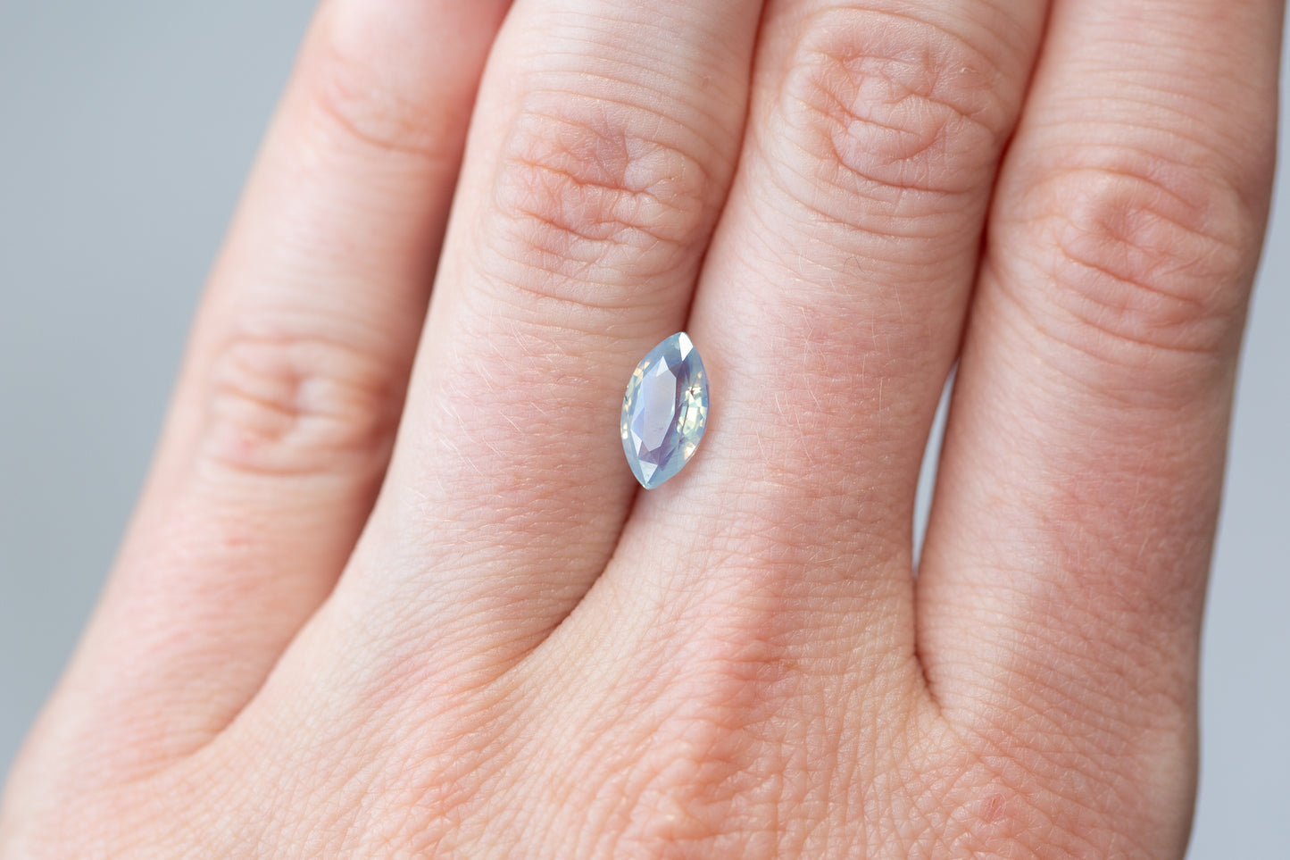 2.00ct Marquise Opalescent Light Blue Sapphire