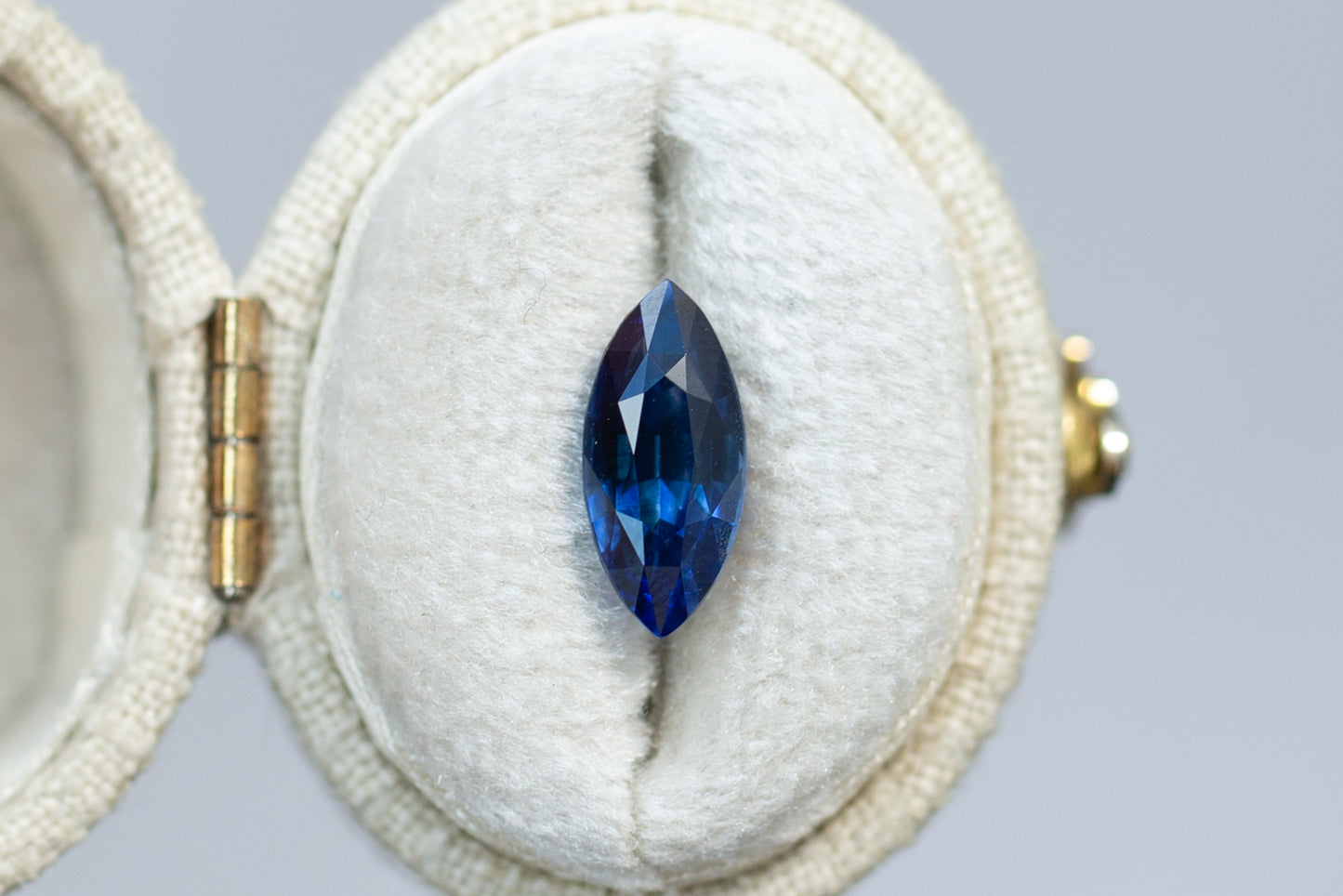 2.70ct Marquise Deep Vivid Blue Sapphire