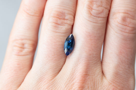 2.70ct Marquise Deep Vivid Blue Sapphire