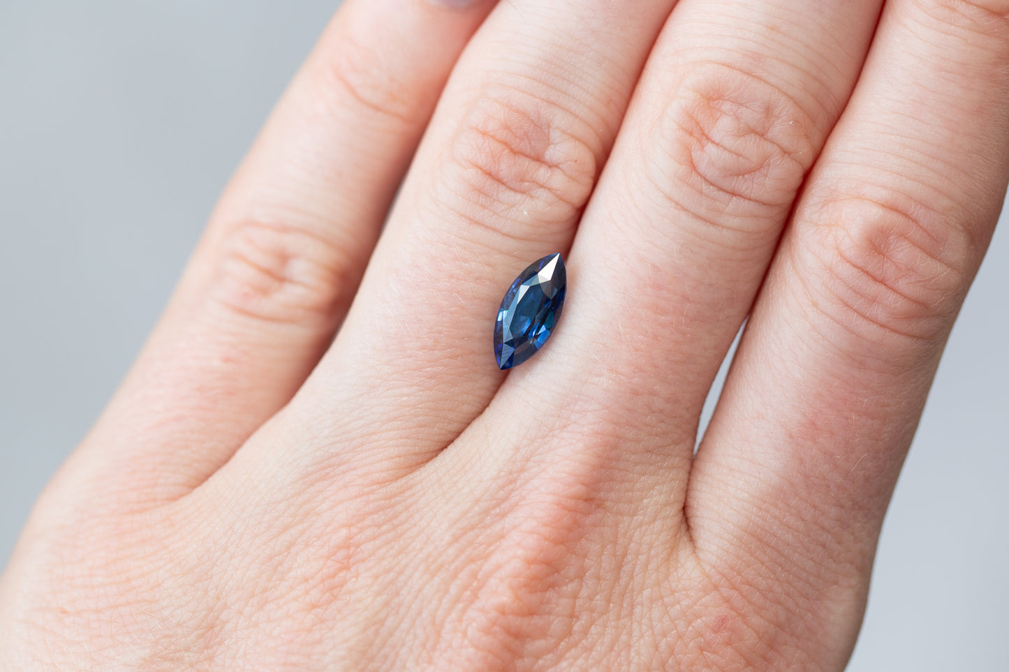 2.70ct Marquise Deep Vivid Blue Sapphire