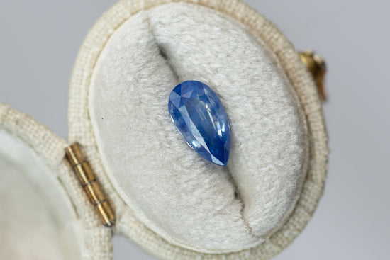 2.06ct Pear Opalescent Blue Peach Sapphire