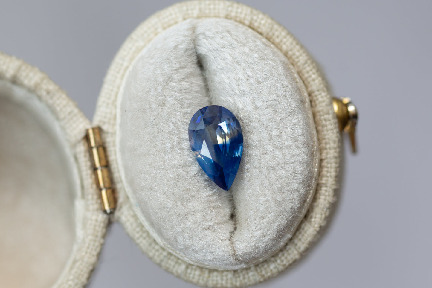 2.02ct Pear Blue and Yellow Parti Sapphire