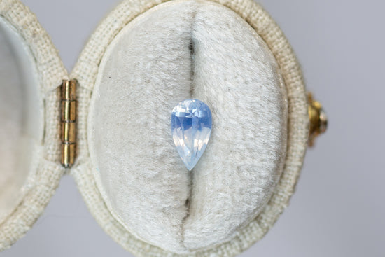 1.07ct Pear Opalescent Pale Lavender Blue Sapphire