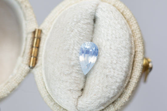 1.07ct Pear Opalescent Pale Lavender Blue Sapphire