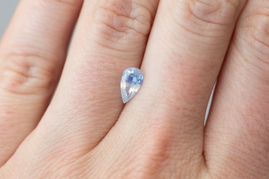 1.07ct Pear Opalescent Pale Lavender Blue Sapphire