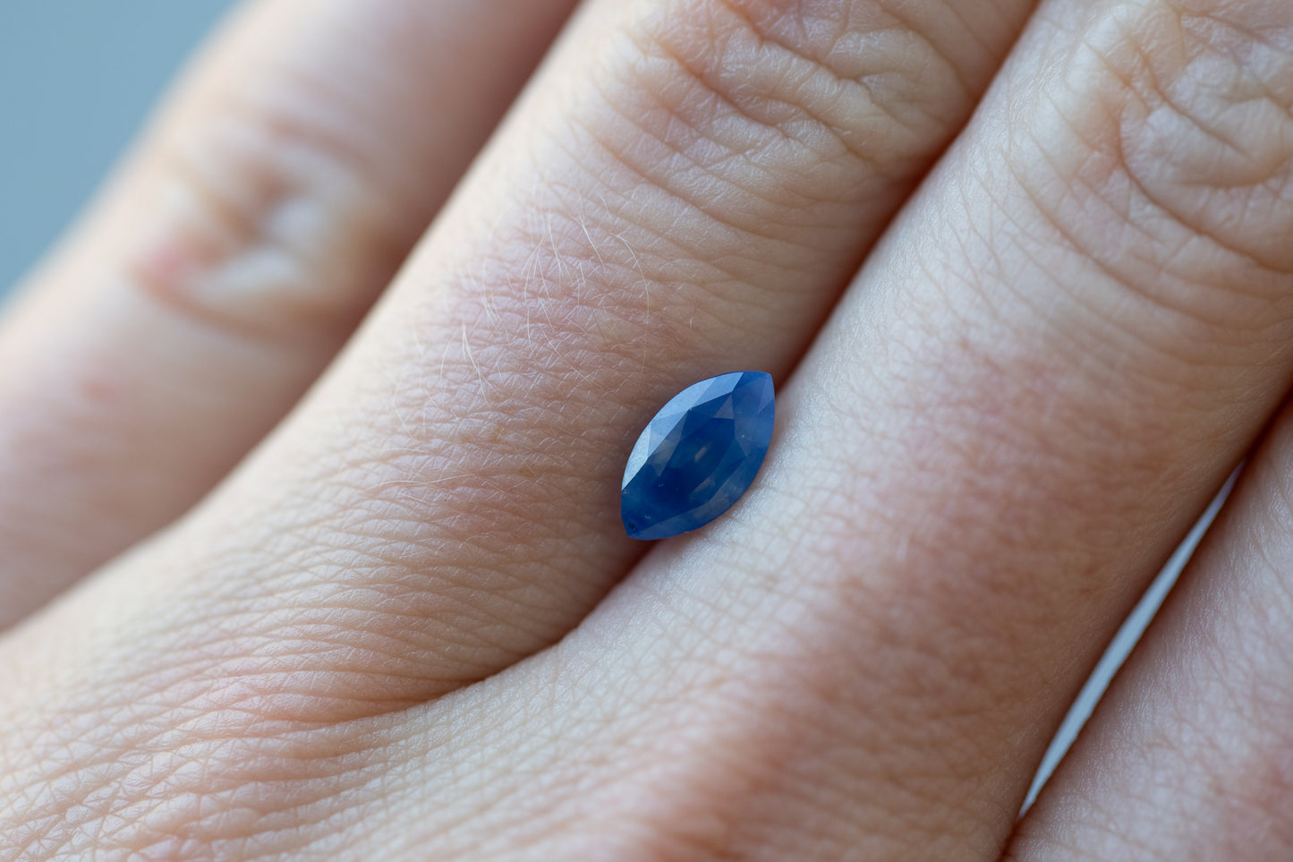 1.14ct Marquise Opalescent Blue Sapphire