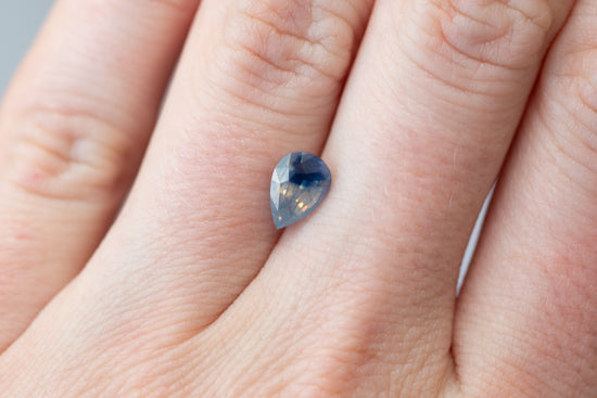 1.60ct Pear Opalescent Blue and Peach Parti Sapphire