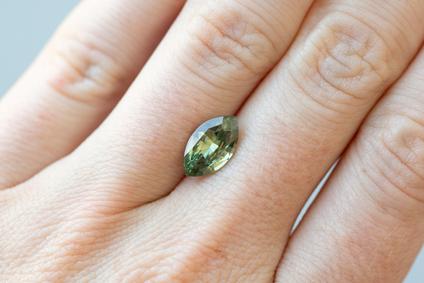 ON HOLD 2.52ct Marquise Green Yellow Sapphire