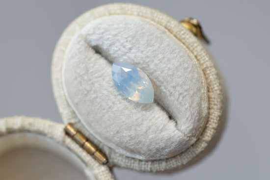 2.02ct Marquise Opalescent Light Blue Peach Sapphire