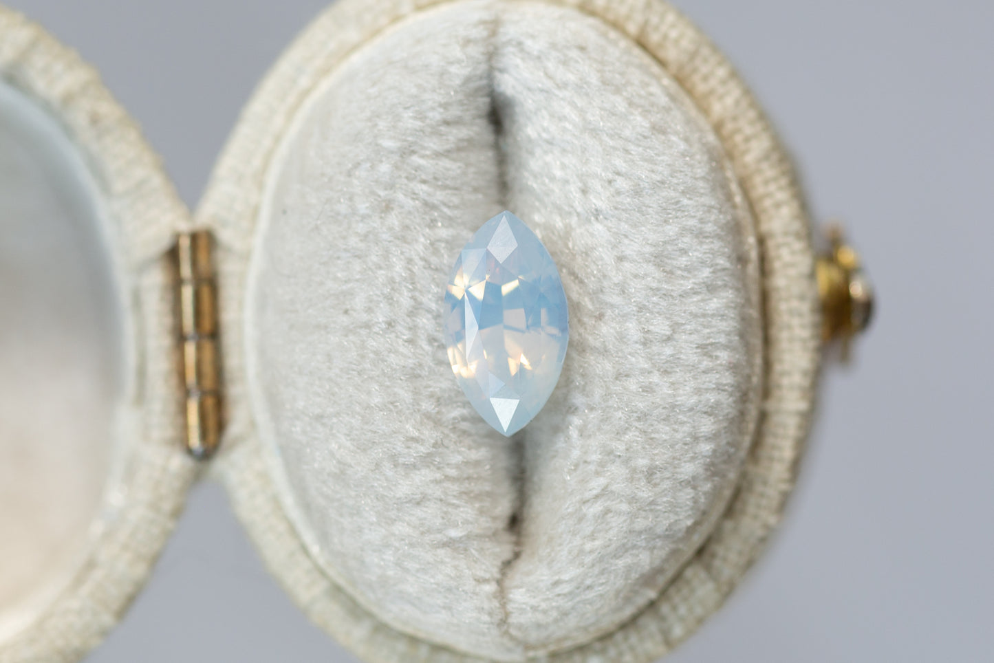 2.02ct Marquise Opalescent Light Blue Peach Sapphire