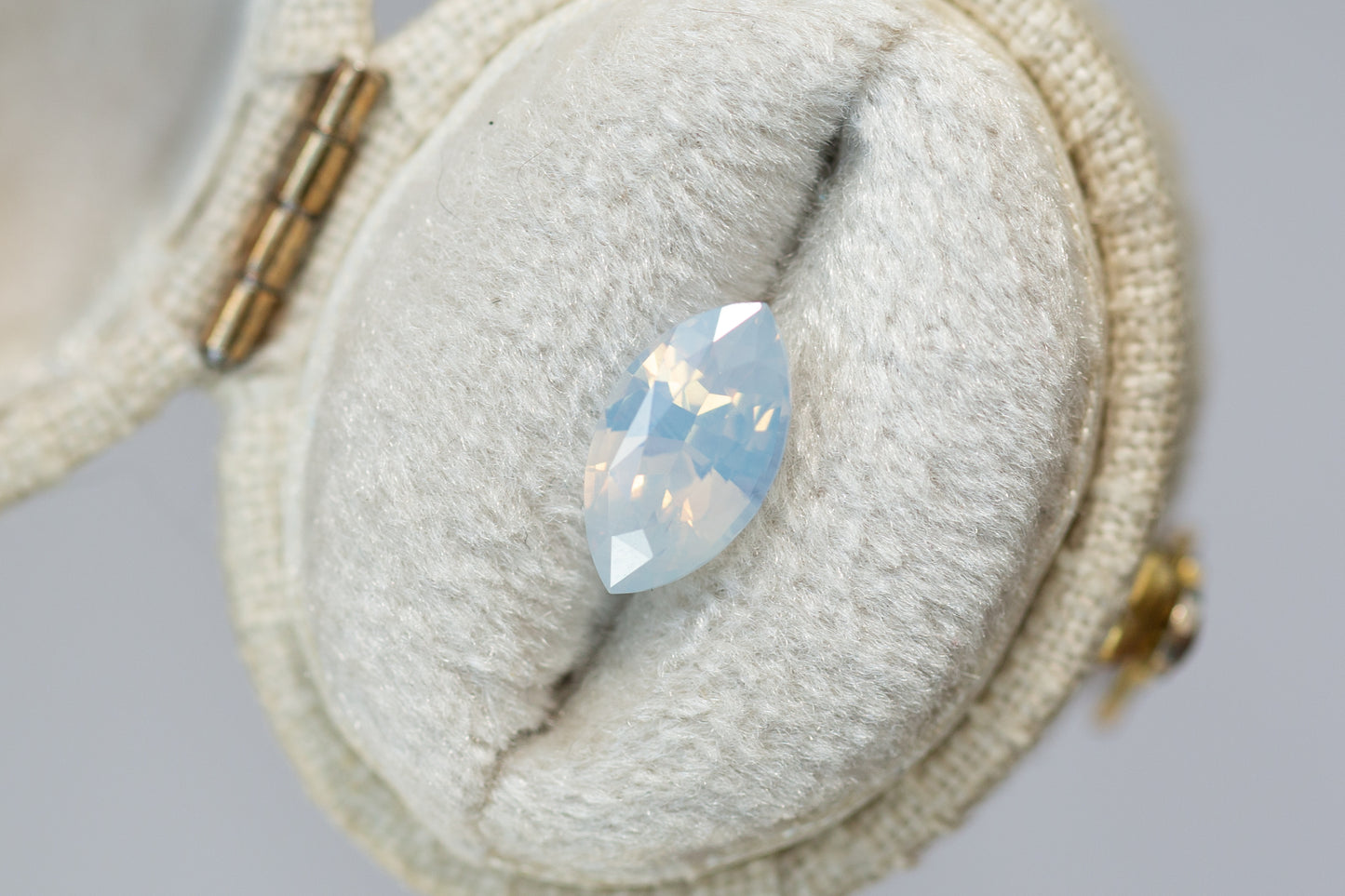 2.02ct Marquise Opalescent Light Blue Peach Sapphire