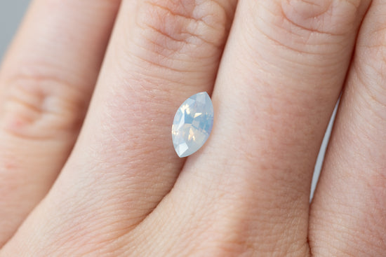 2.02ct Marquise Opalescent Light Blue Peach Sapphire