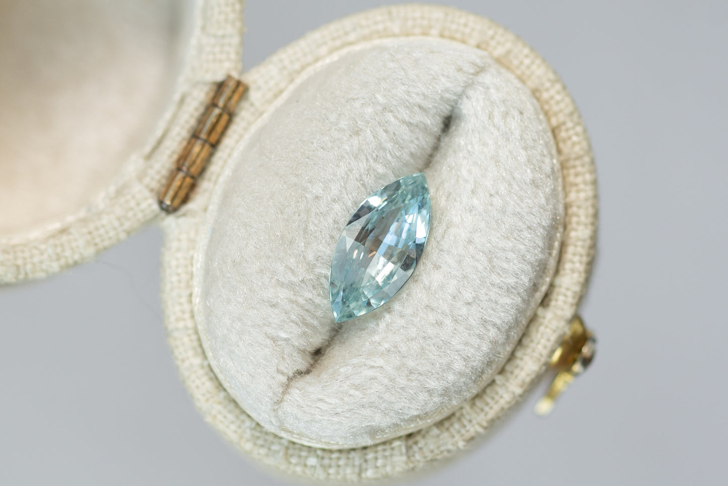 1.60ct Marquise Seafoam Green Blue Sapphire