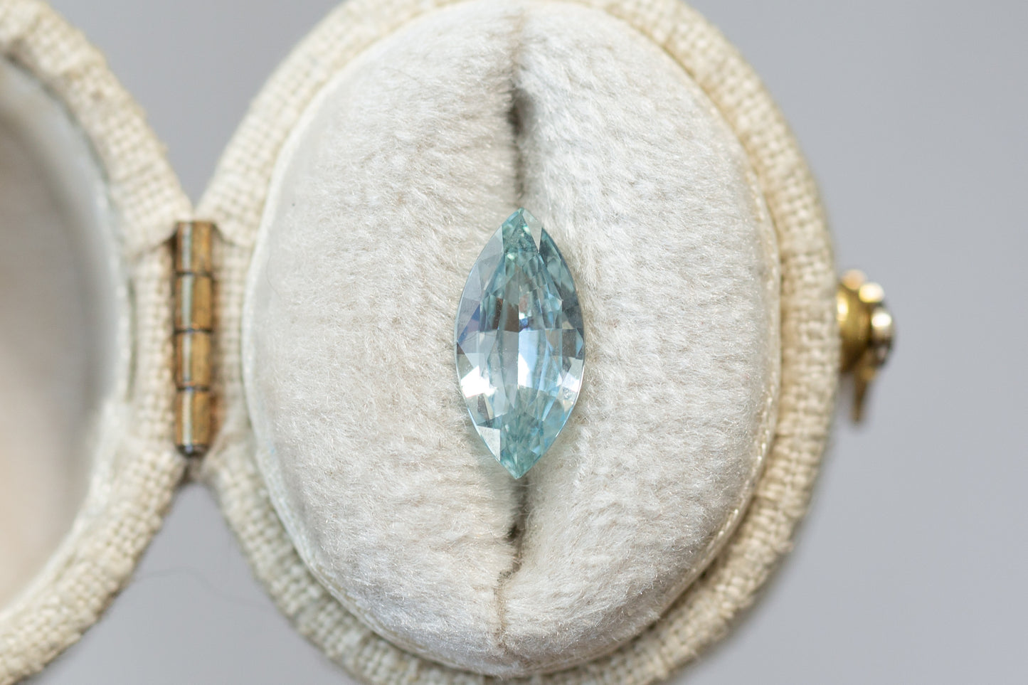 1.60ct Marquise Seafoam Green Blue Sapphire