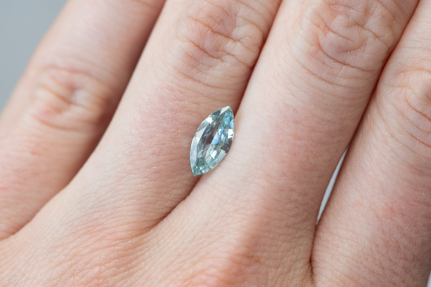 1.60ct Marquise Seafoam Green Blue Sapphire