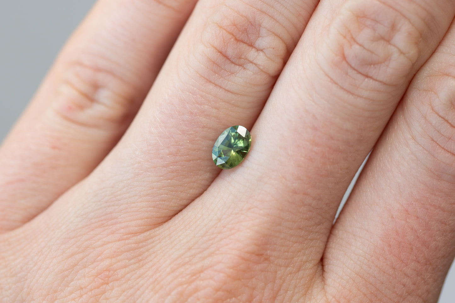 1.01ct Oval Green Sapphire