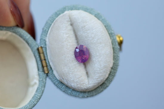 1.07ct Oval Smoky Pink Sapphire