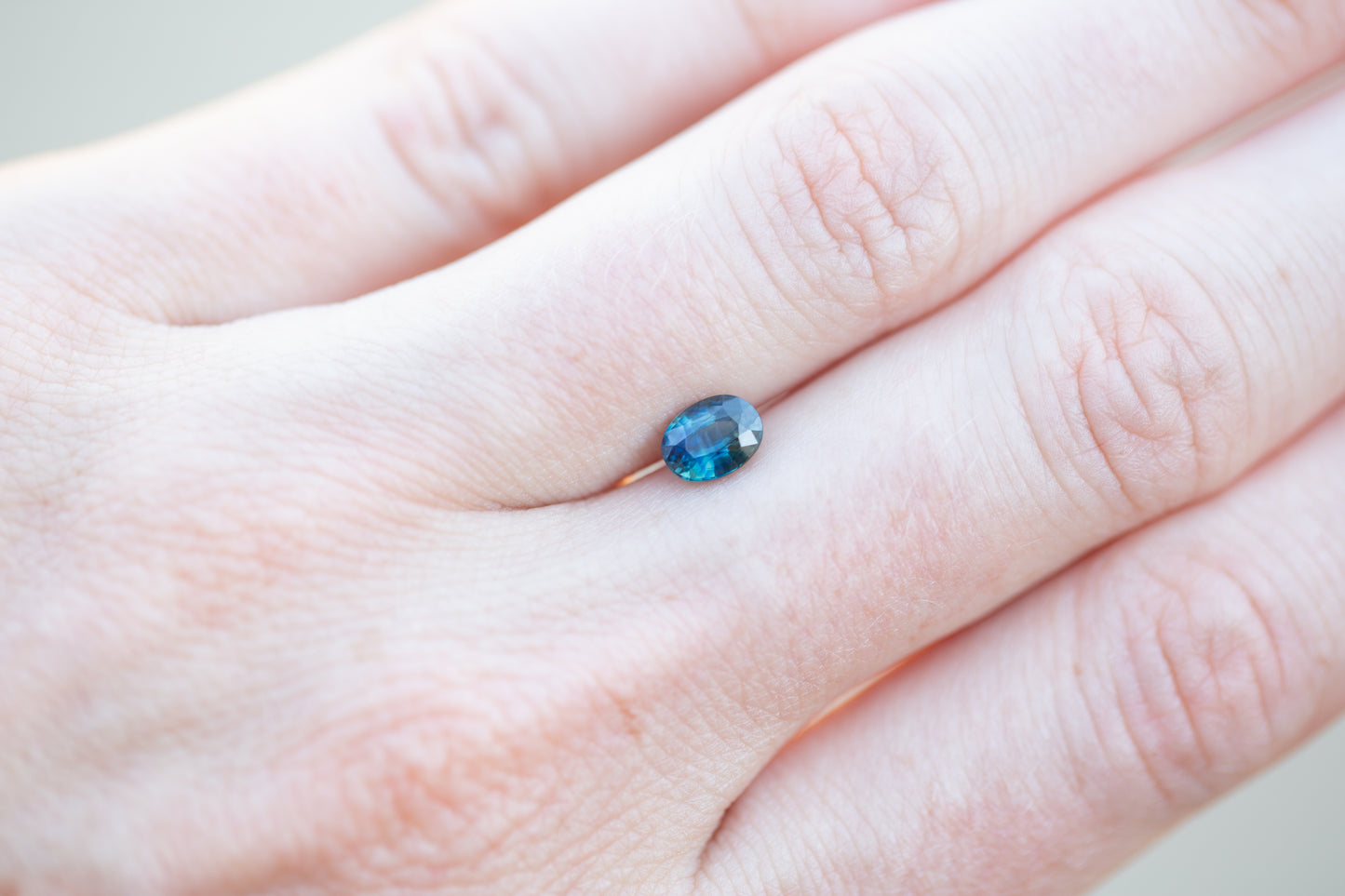 0.98ct Oval Blue Teal Sapphire