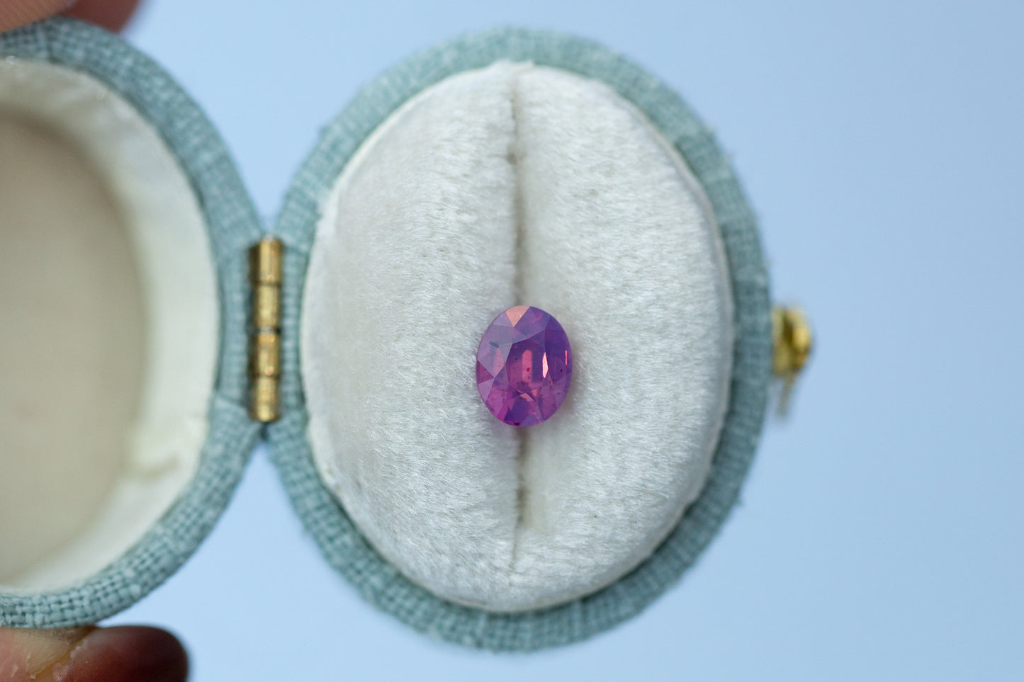 1.07ct Oval Smoky Pink Sapphire