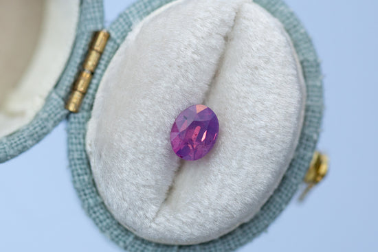 1.07ct Oval Smoky Pink Sapphire