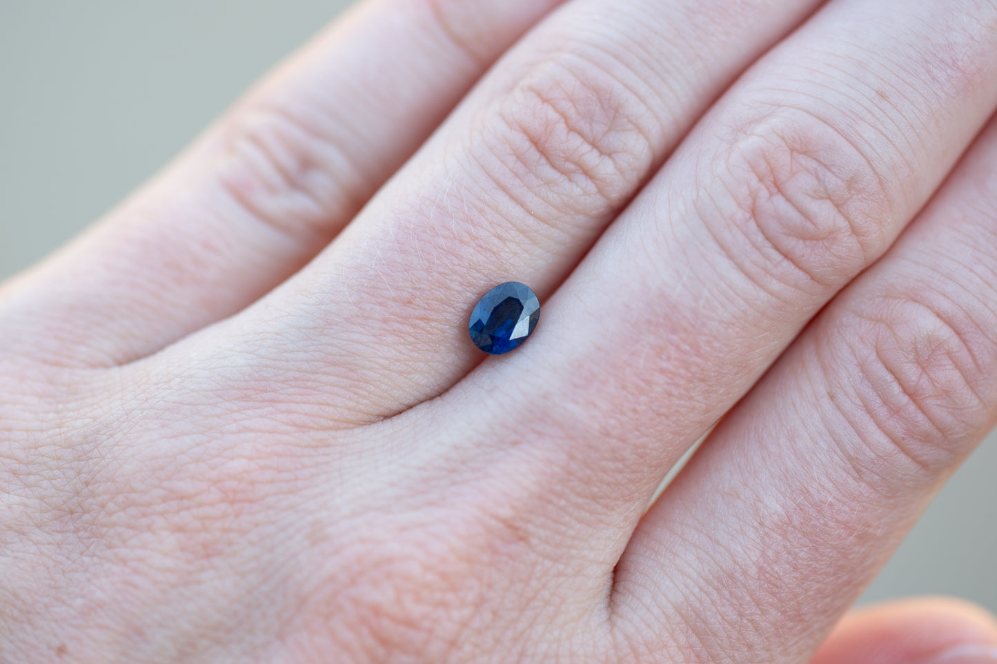 1.07ct Oval Deep Blue Sapphire