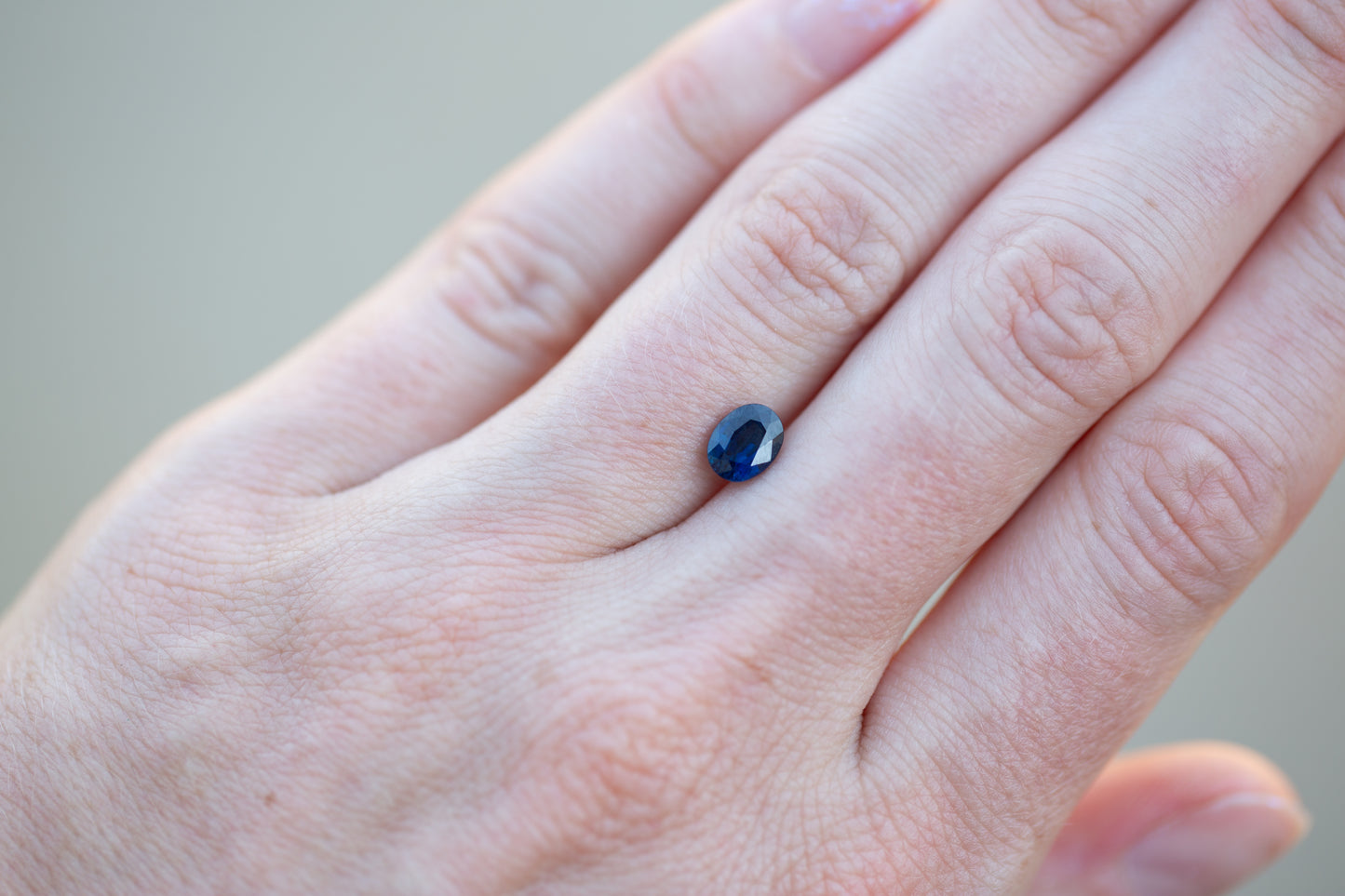 1.07ct Oval Deep Blue Sapphire