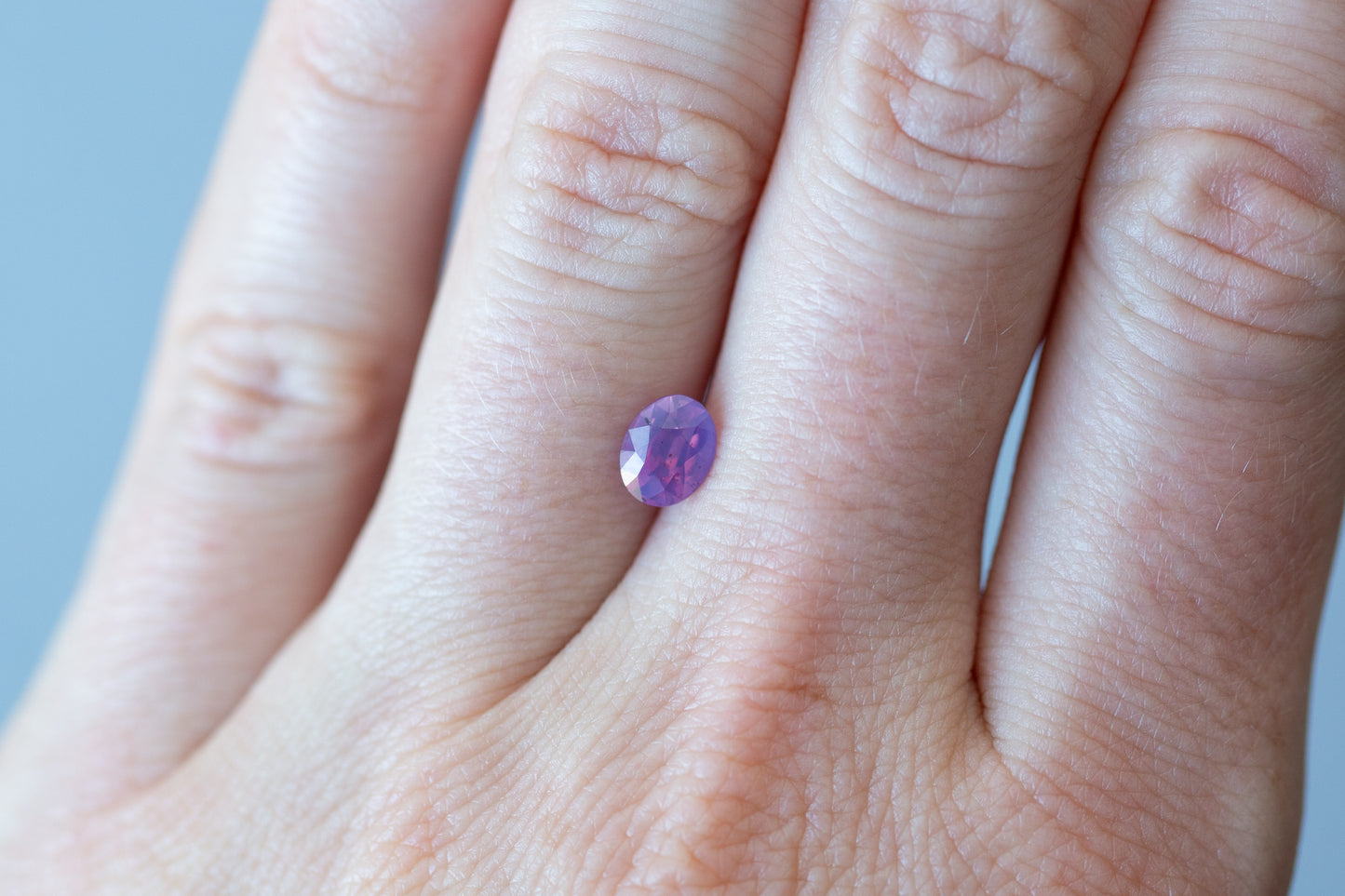 1.07ct Oval Smoky Pink Sapphire