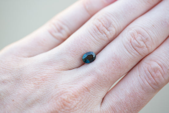 1.38ct Oval Deep Teal Sapphire