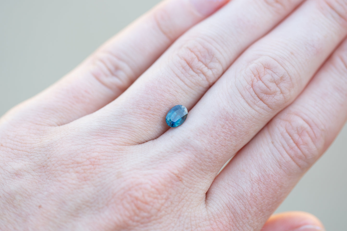 1.09ct Oval Teal Sapphire