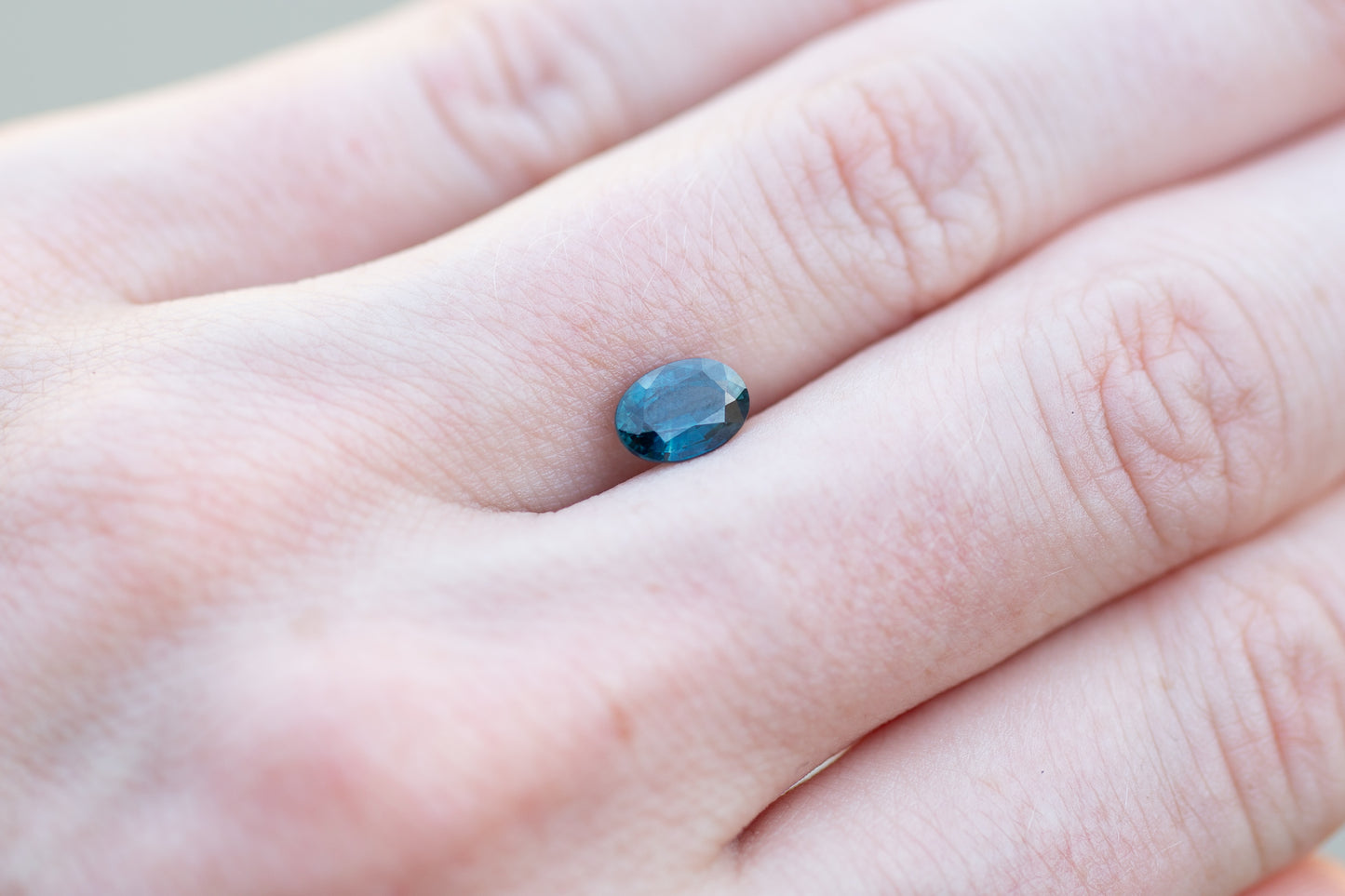 1.26ct Oval Teal Sapphire