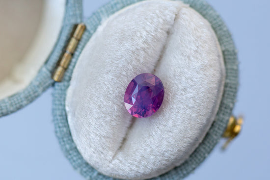 1.60ct Oval Smoky Pink Purple Sapphire